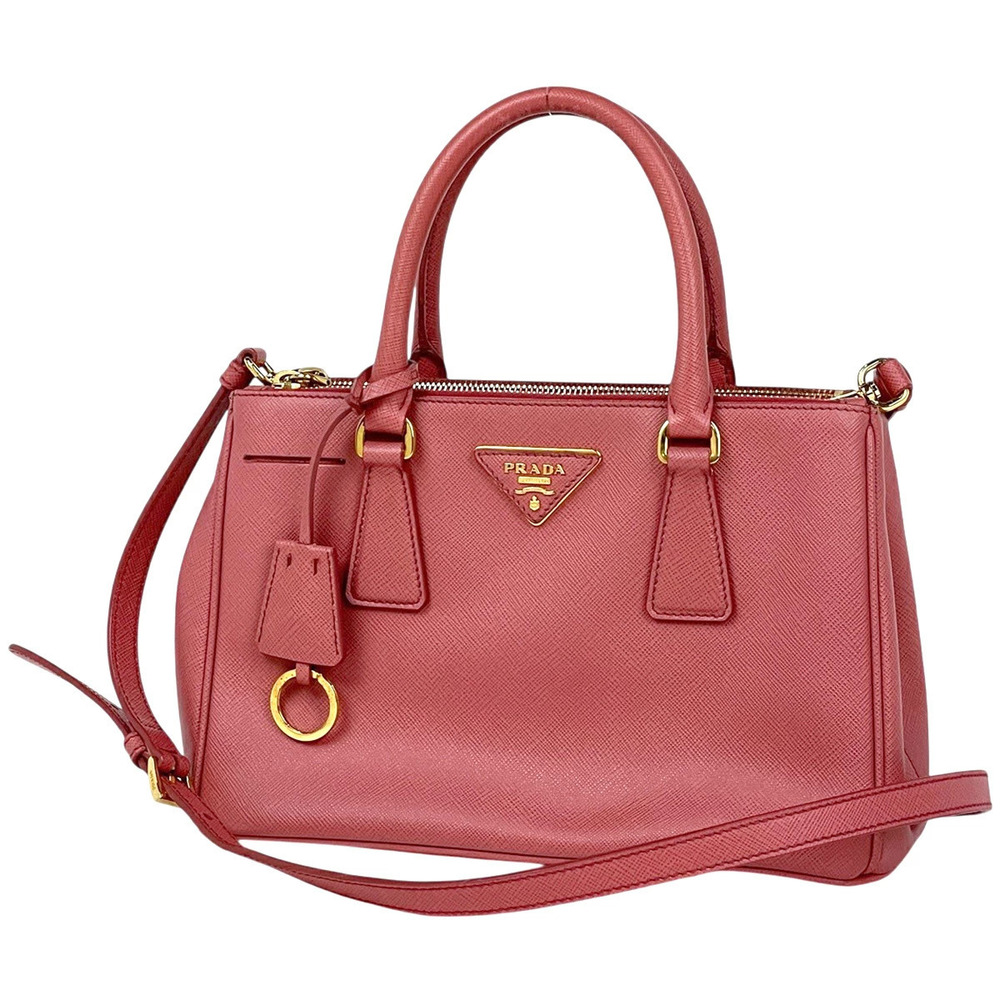 Prada Galleria Handbag Saffiano Leather Pink